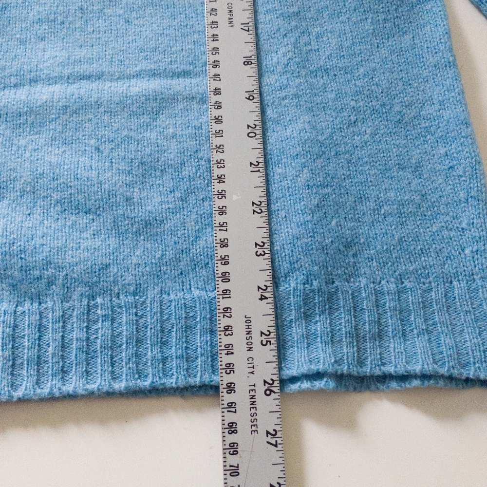Vintage Alan Paine Shetland Wool Sweater Blue Size 40 - Picture 5 of 7